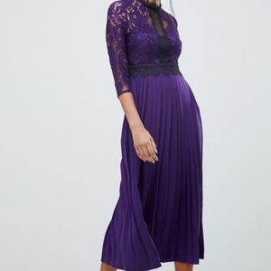 Little mistress black and purple lace dress